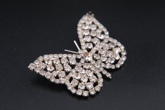 Vintage Monty Don Rhinestone Butterfly Brooch
