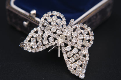 Vintage Monty Don Rhinestone Butterfly Brooch