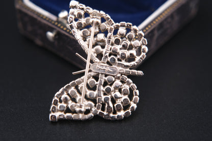 Vintage Monty Don Rhinestone Butterfly Brooch