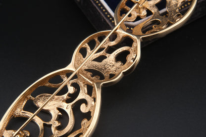 Pierre Lang Oversized Gold Plated Bow Brooch