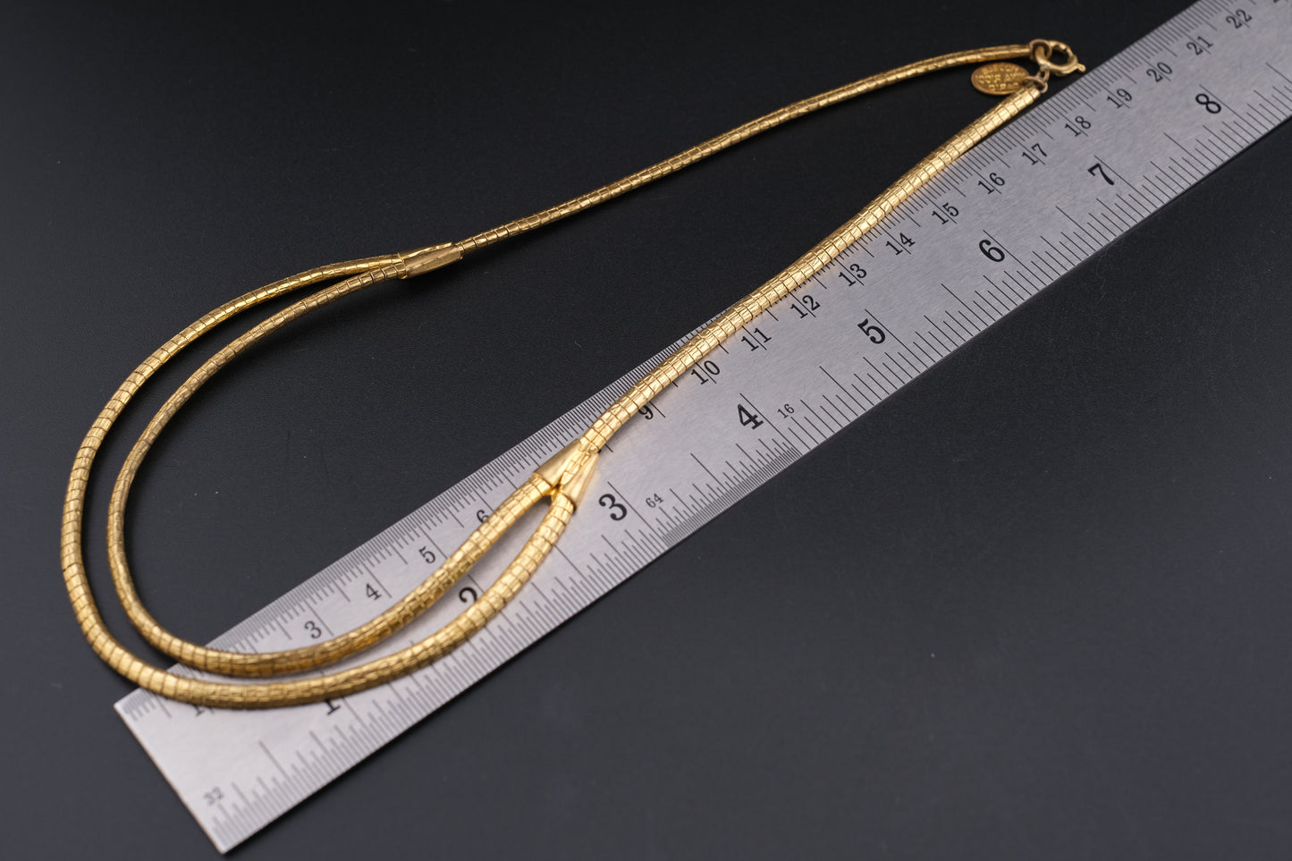 Vintage Nina Ricci Double-Strand Gold-Tone Choker Necklace