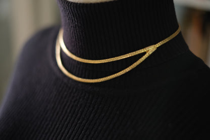 Vintage Nina Ricci Double-Strand Gold-Tone Choker Necklace