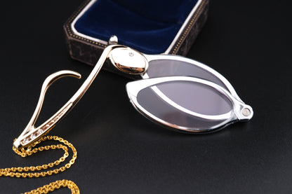 Vintage Nikon Loupe Magnifier Necklace - Music Note Design - Made in Japan