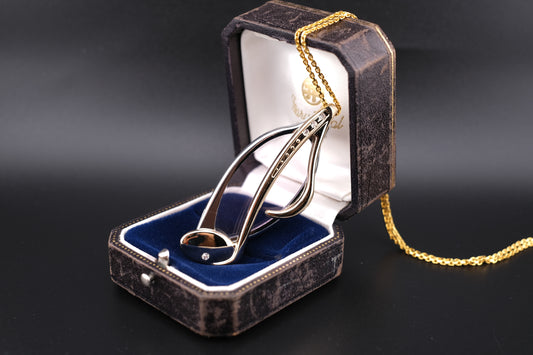 Vintage Nikon Loupe Magnifier Necklace - Music Note Design - Made in Japan