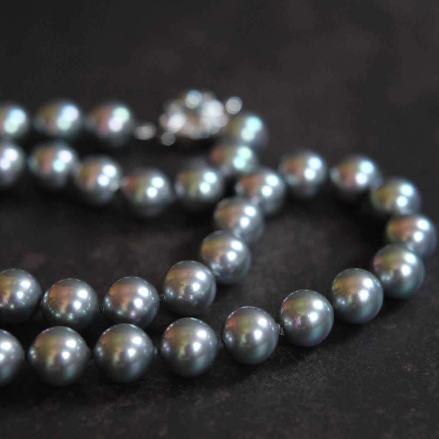 ❤️Majorica Grey Pearl Necklace & Earrings Set – SV Clasp