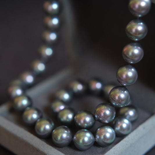 ❤️Majorica Grey Pearl Necklace & Earrings Set – SV Clasp