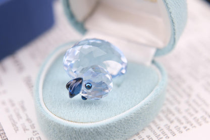 Swarovski Crystal Duck Figurine – Light Blue with Original Box