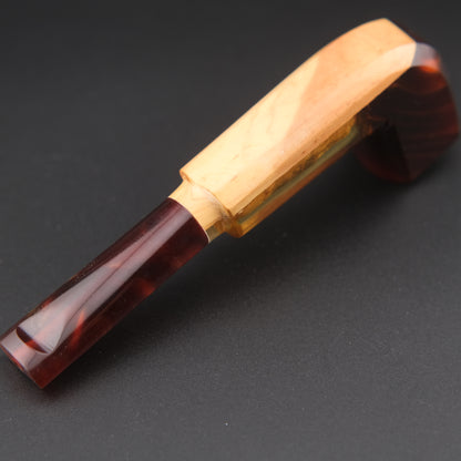 Vintage Korean Ginseng Pipe in Lucite – Collectible Tobacco Pipe with Real Ginseng Root & Original Box