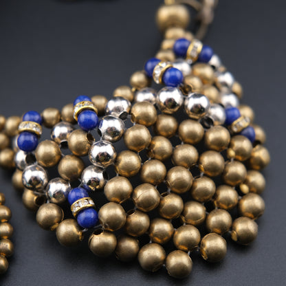 Pam Hiran for Anthropologie Beaded Bib Collar Necklace