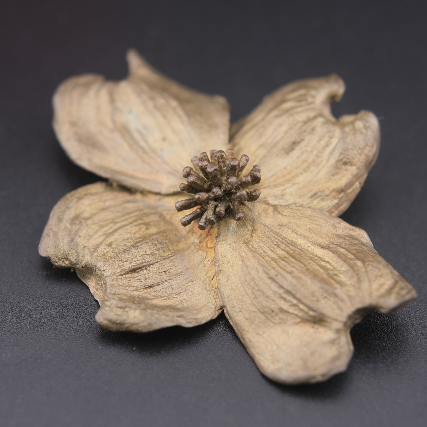 Michael Michaud Dogwood Brooch – Bronze with Silver & Copper Plated Petals