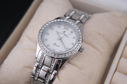 Jacques du Manoir ROYAL Women’s Silver-Tone Watch with 3 Interchangeable Bezels