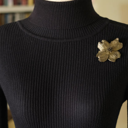 Michael Michaud Dogwood Brooch – Bronze with Silver & Copper Plated Petals
