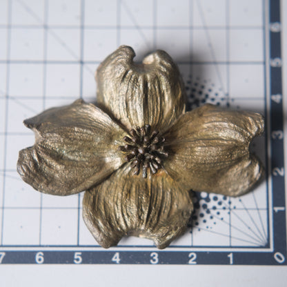 Michael Michaud Dogwood Brooch – Bronze with Silver & Copper Plated Petals