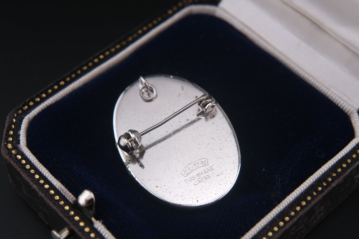 Vintage Toshikane Japan Yellow Rose Brooch Pendant – Hand-Painted Porcelain with Dual Functionality