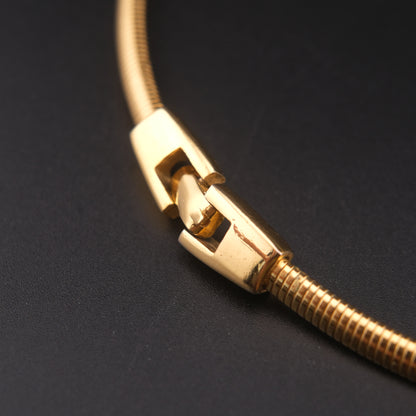 Vintage Givenchy Green Resin & Gold-Tone Choker Necklace with Rhinestones