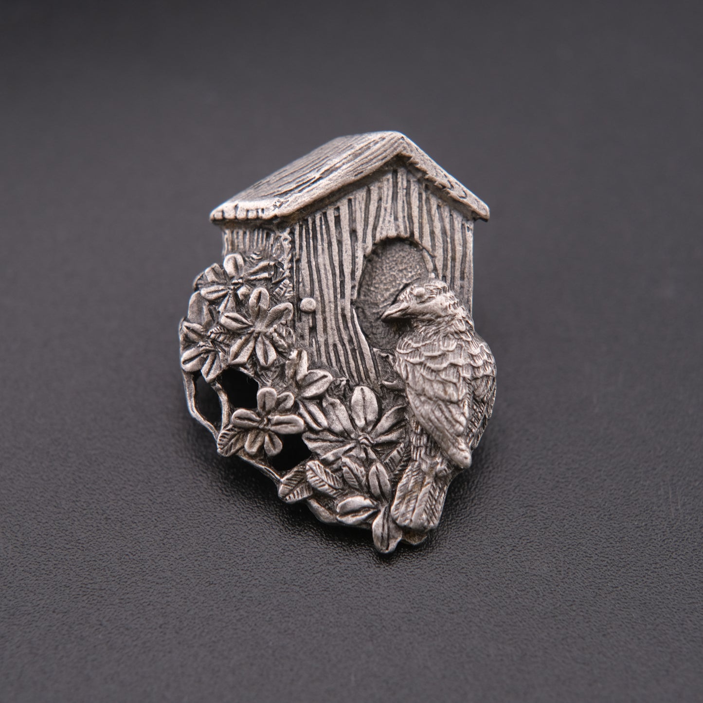 ❤️ Vintage Birds & Blooms Brooch Set of 3 – Limited Edition Pewter Garden & Bird Pins