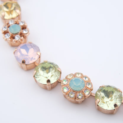 Mariana Necklace – Pastel Crystal and Rose Gold-Tone Setting