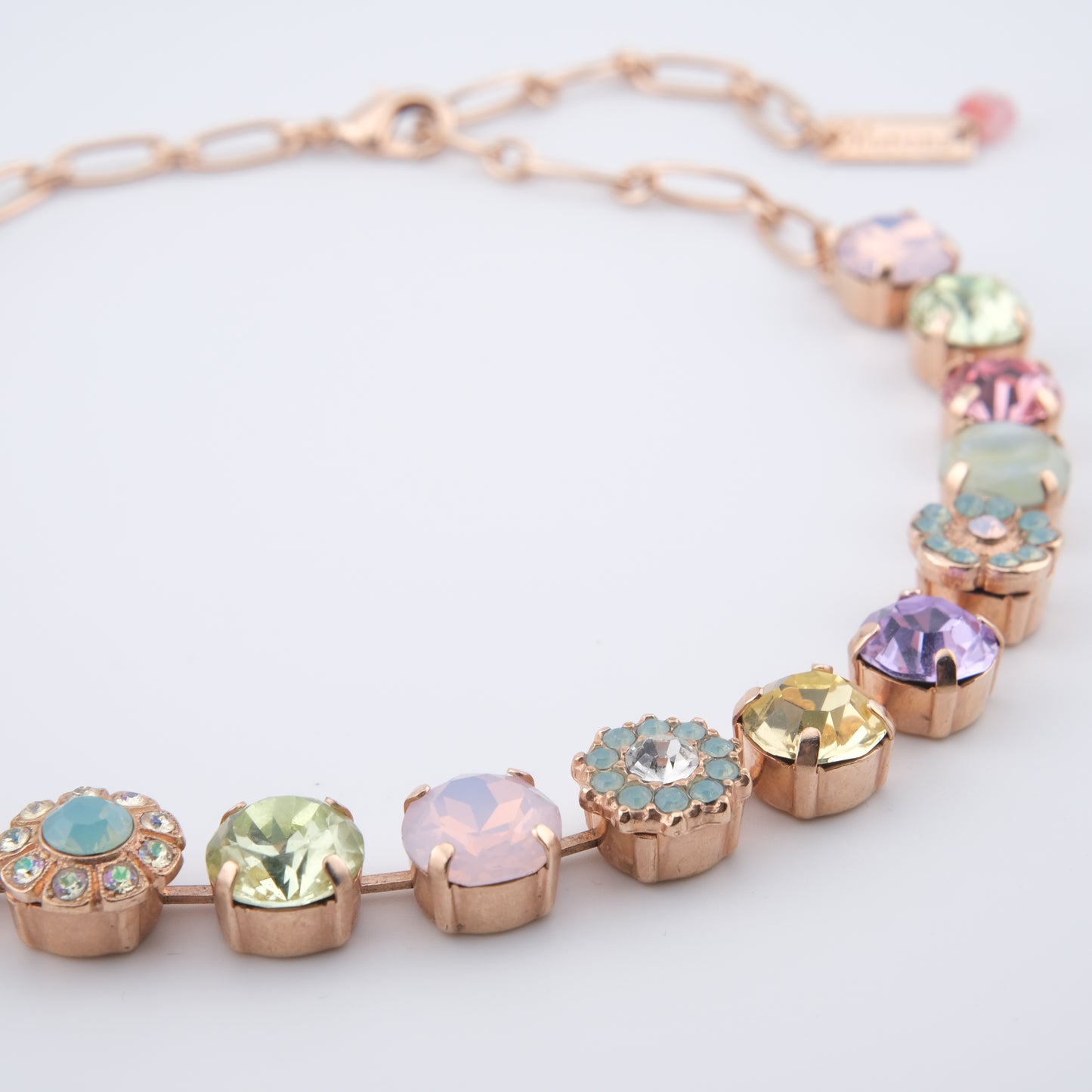 Mariana Necklace – Pastel Crystal and Rose Gold-Tone Setting