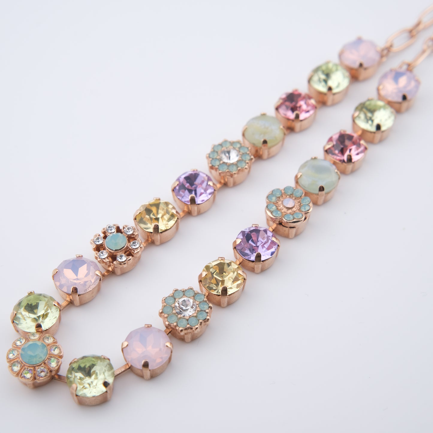 Mariana Necklace – Pastel Crystal and Rose Gold-Tone Setting