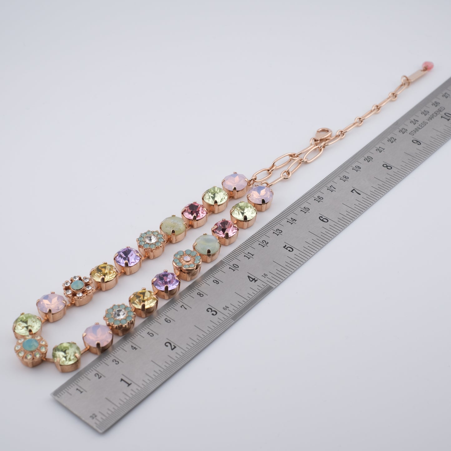 Mariana Necklace – Pastel Crystal and Rose Gold-Tone Setting