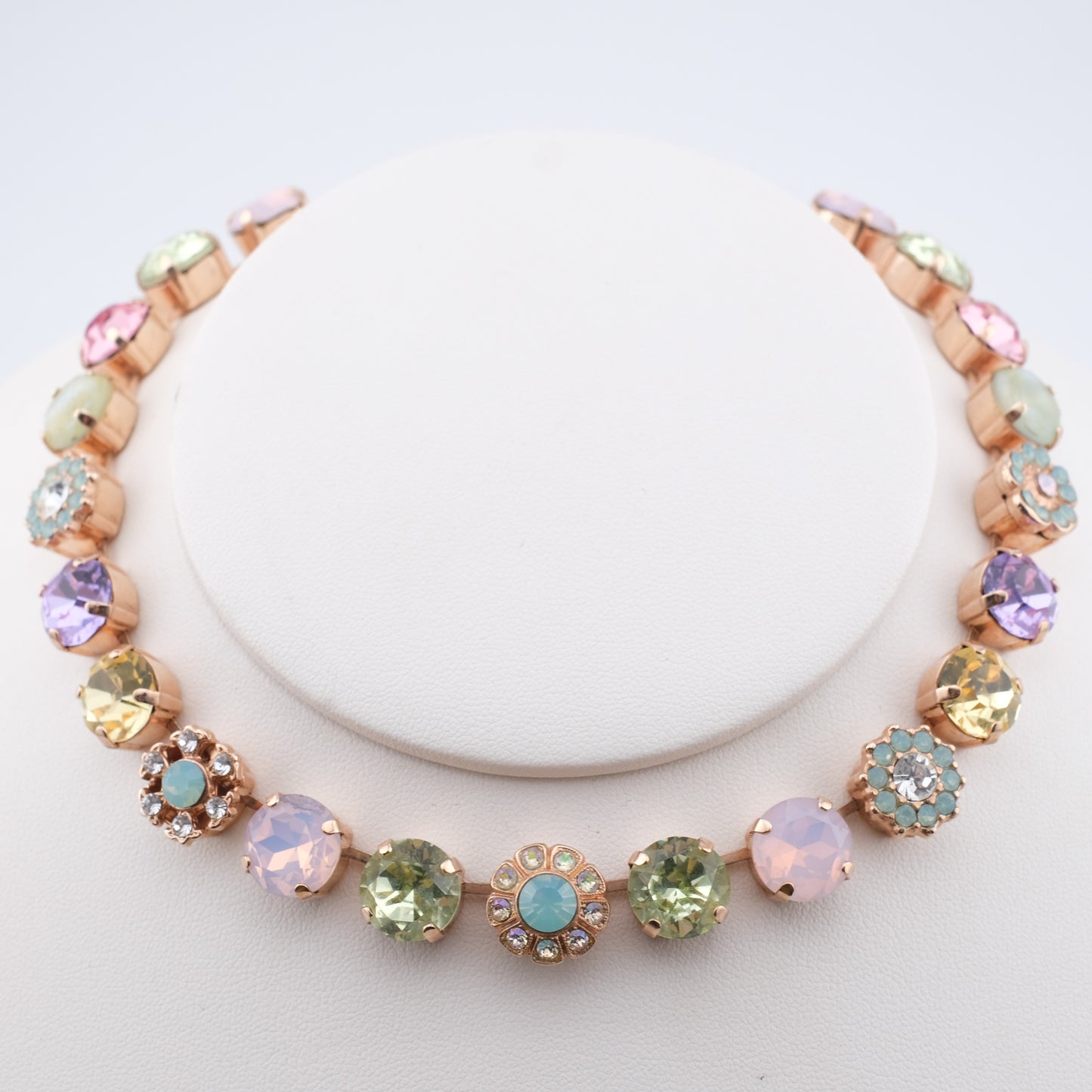 Mariana Necklace – Pastel Crystal and Rose Gold-Tone Setting