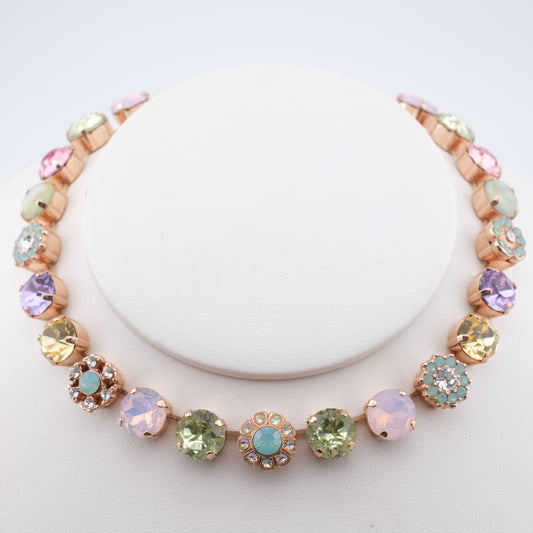 Mariana Necklace – Pastel Crystal and Rose Gold-Tone Setting