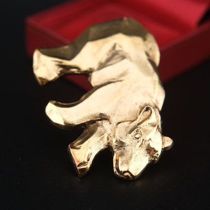❤️ Vintage Jacky De G. Paris Polar Bear Brooch – 1980s French Sculptural Jewelry