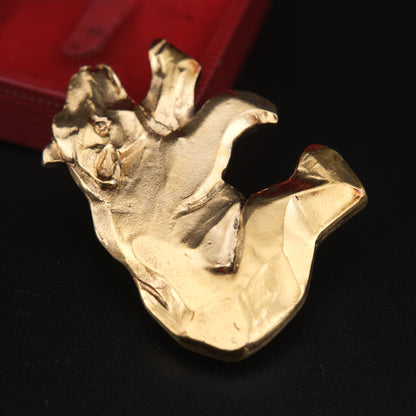 ❤️ Vintage Jacky De G. Paris Polar Bear Brooch – 1980s French Sculptural Jewelry