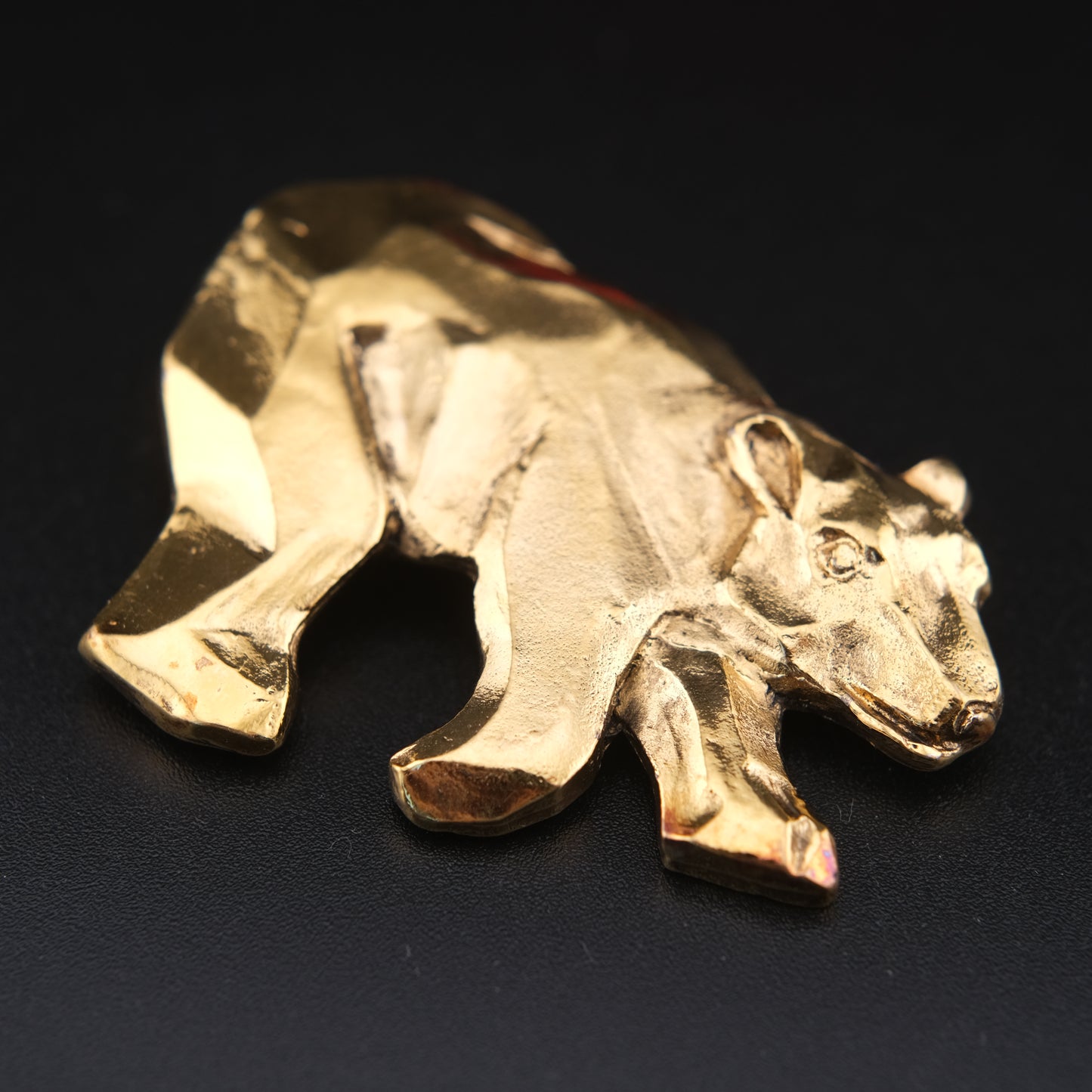 ❤️ Vintage Jacky De G. Paris Polar Bear Brooch – 1980s French Sculptural Jewelry