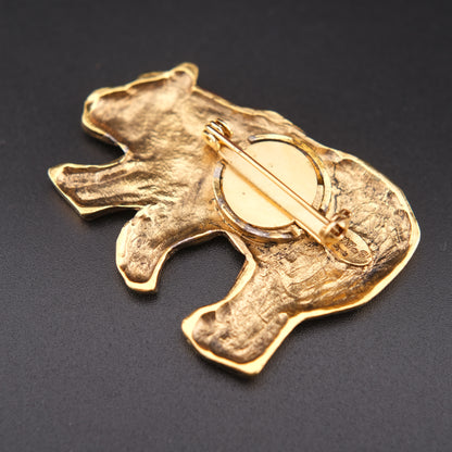 ❤️ Vintage Jacky De G. Paris Polar Bear Brooch – 1980s French Sculptural Jewelry