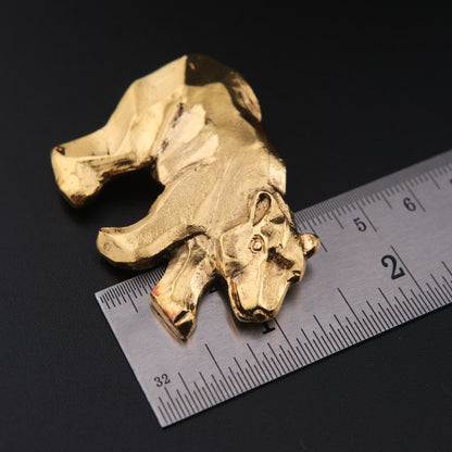 ❤️ Vintage Jacky De G. Paris Polar Bear Brooch – 1980s French Sculptural Jewelry