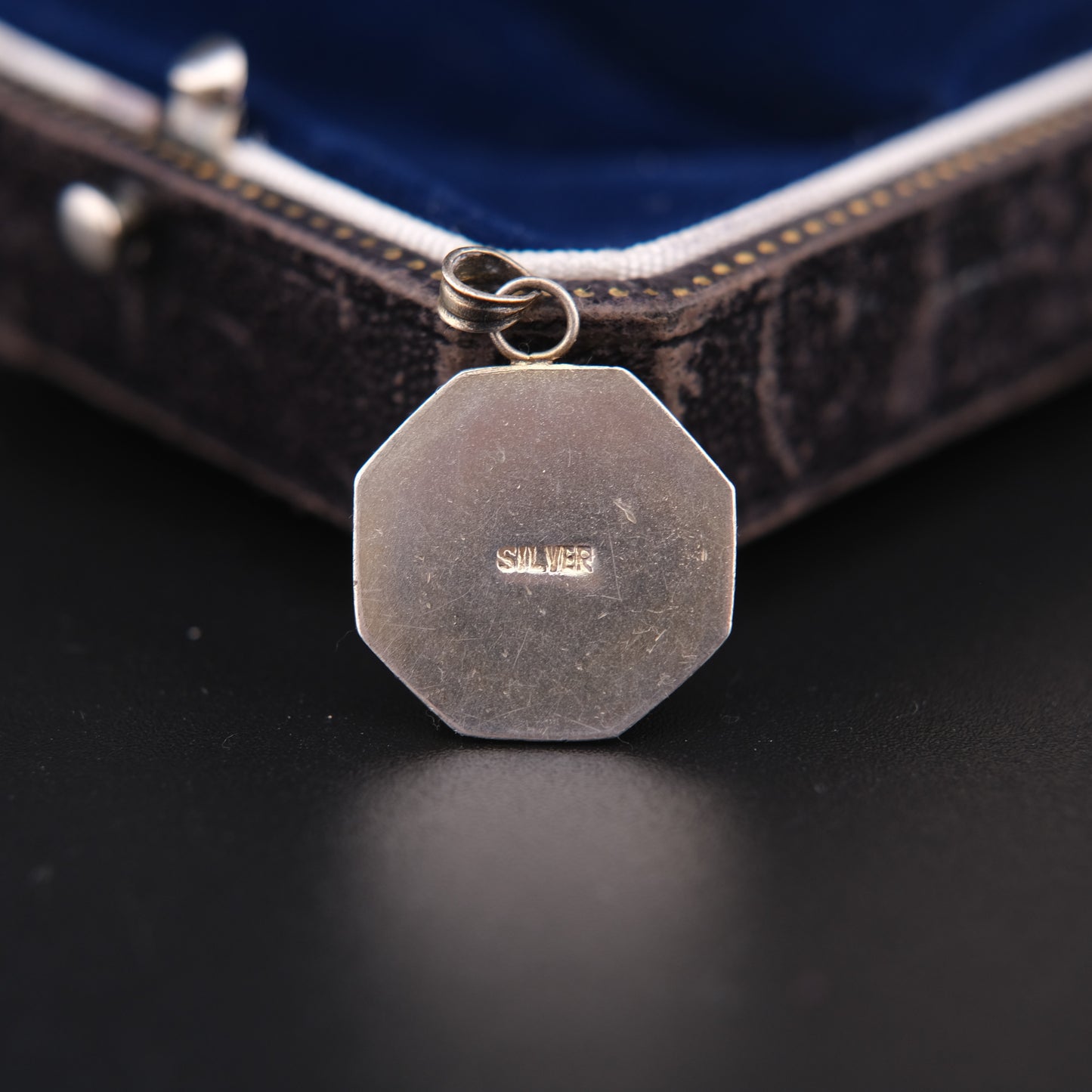 Silver Enameled Cultured Pearl Spider Pendant