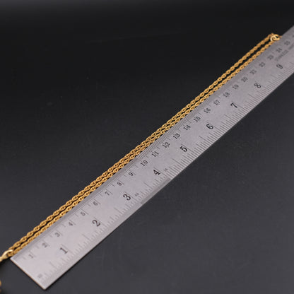 Vintage Orena Paris Pendant Necklace – Gold-Tone with Purple Bead Accents