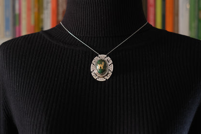 Peruvian Vintage Sterling Silver & 18K Gold Llama Brooch Pendant