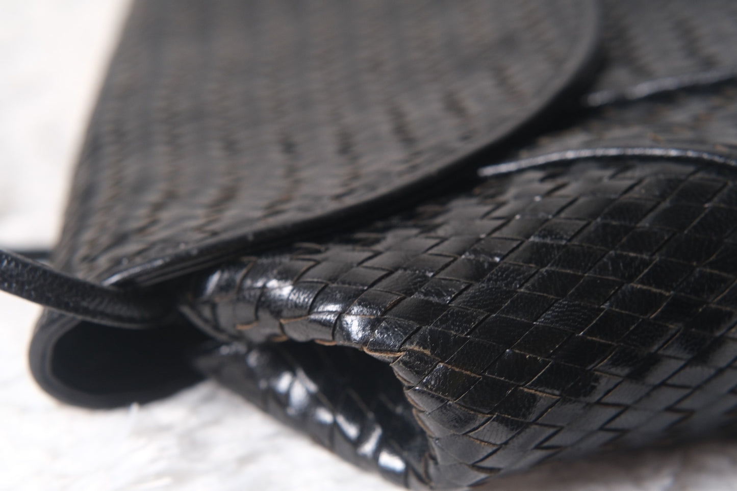 Vintage Yves Saint Laurent Woven Leather Crossbody Bag