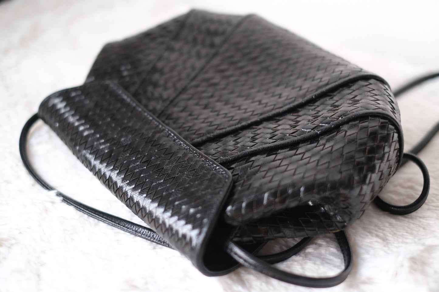 Vintage Yves Saint Laurent Woven Leather Crossbody Bag
