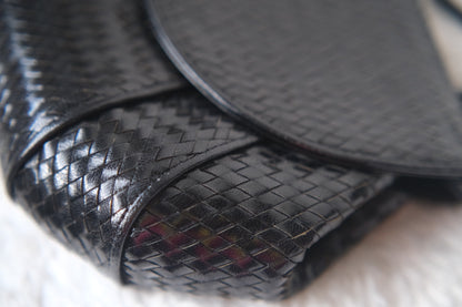 Vintage Yves Saint Laurent Woven Leather Crossbody Bag