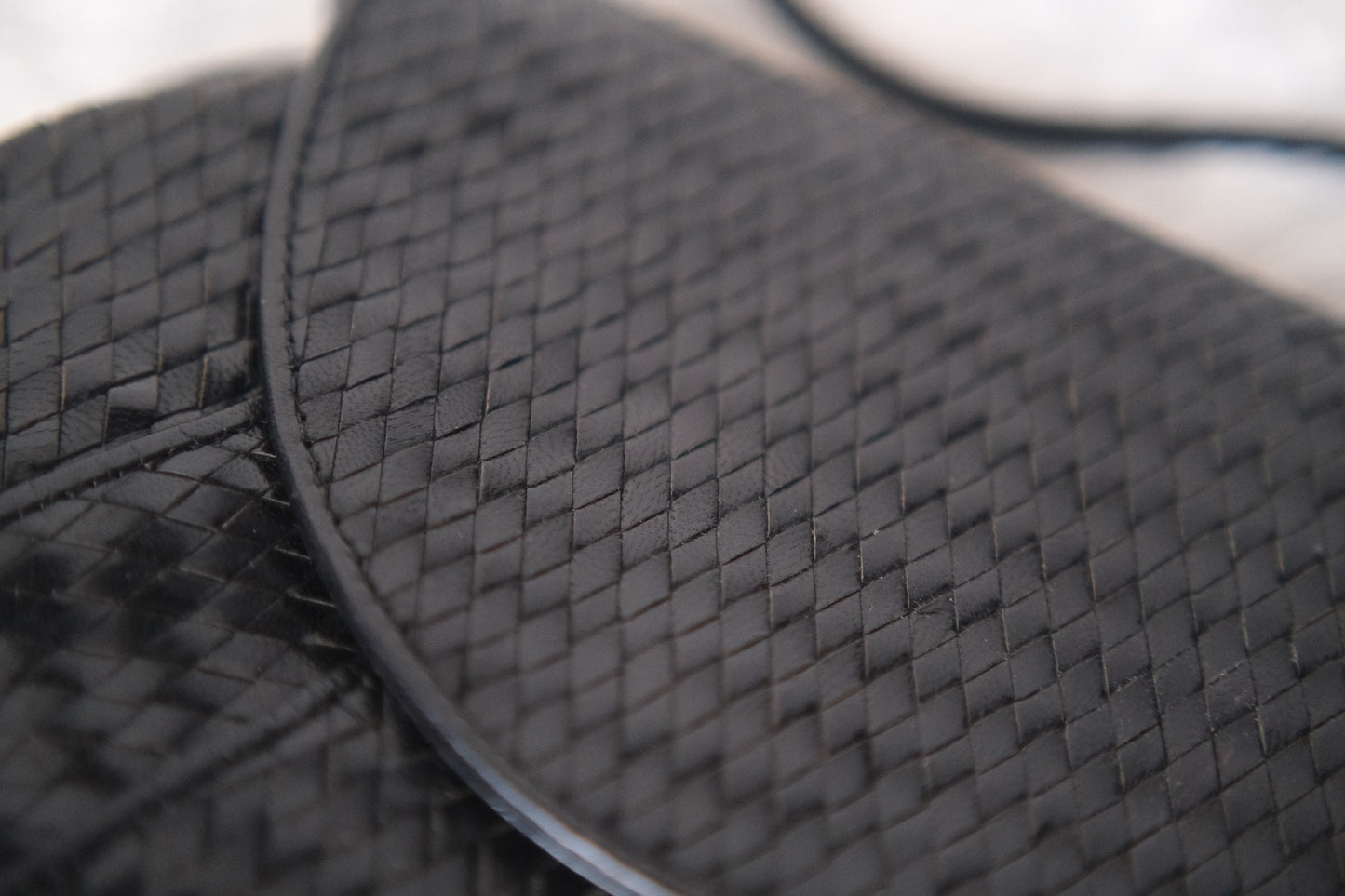 Vintage Yves Saint Laurent Woven Leather Crossbody Bag