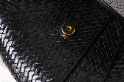 Vintage Yves Saint Laurent Woven Leather Crossbody Bag