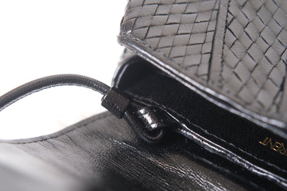 Vintage Yves Saint Laurent Woven Leather Crossbody Bag