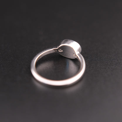 ❤️ Vintage Swarovski Oval Bezel Set Clear Crystal Ring – Size 58