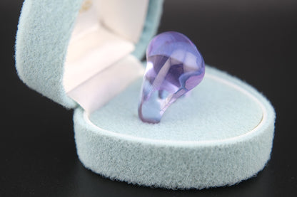 Vintage Baccarat “Galet Wave” Purple Crystal Ring