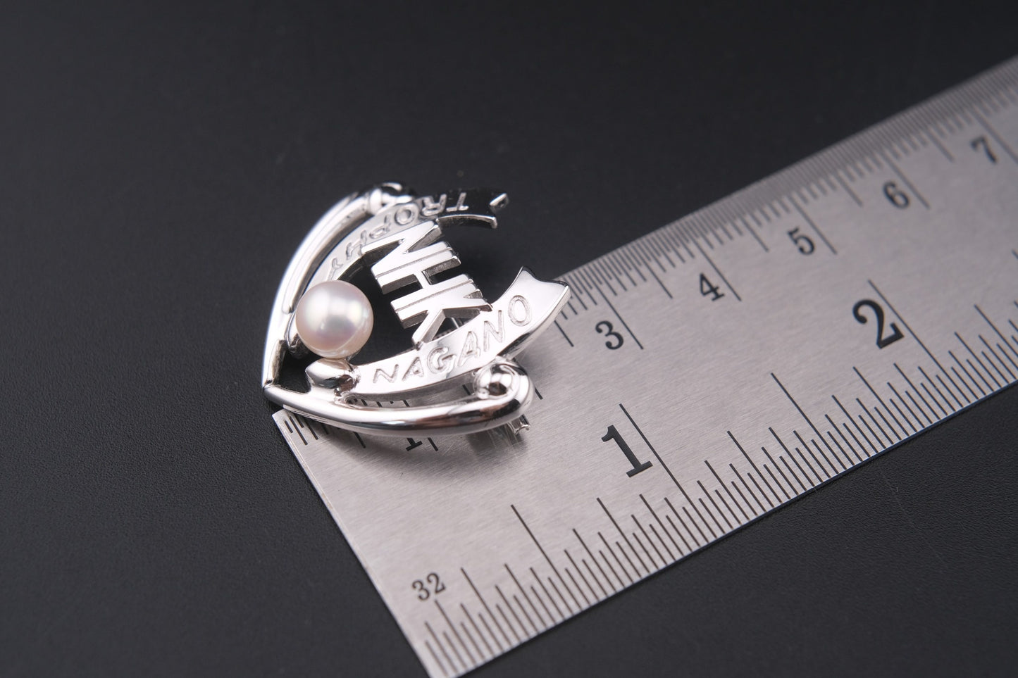 Tasaki Sterling Silver & Pearl Brooch – 1997 NHK Trophy Nagano Limited Edition