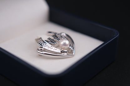 Tasaki Sterling Silver & Pearl Brooch – 1997 NHK Trophy Nagano Limited Edition