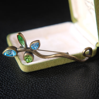 Ikuo Paris Sculptural Leaf Brooch – Vintage French Designer Jewelry