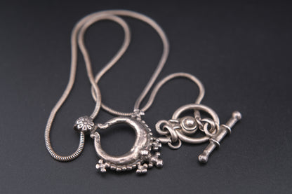 UBU Paris Tribal-Inspired Silver-Tone Choker Necklace (c.1990s)
