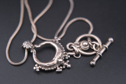 UBU Paris Tribal-Inspired Silver-Tone Choker Necklace (c.1990s)