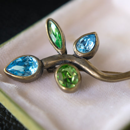 Ikuo Paris Sculptural Leaf Brooch – Vintage French Designer Jewelry