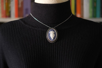 Vintage Wedgwood Sterling Silver Brooch & Pendant – Jasperware Vase Motif