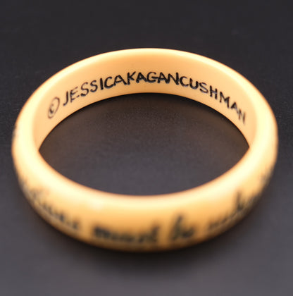 ❤️ Jessica Kagan Cushman Resin Quote Bangle – “I’m sorry, but all questions must be submitted in writing